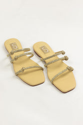 Yellow Embellished Flats